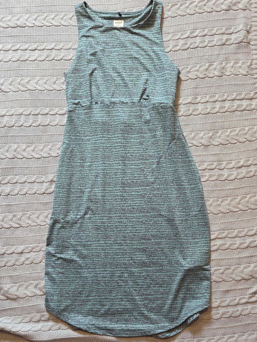 Prana Mint Green A-Line Midi Dress with Pockets Extra Small XS Activewear